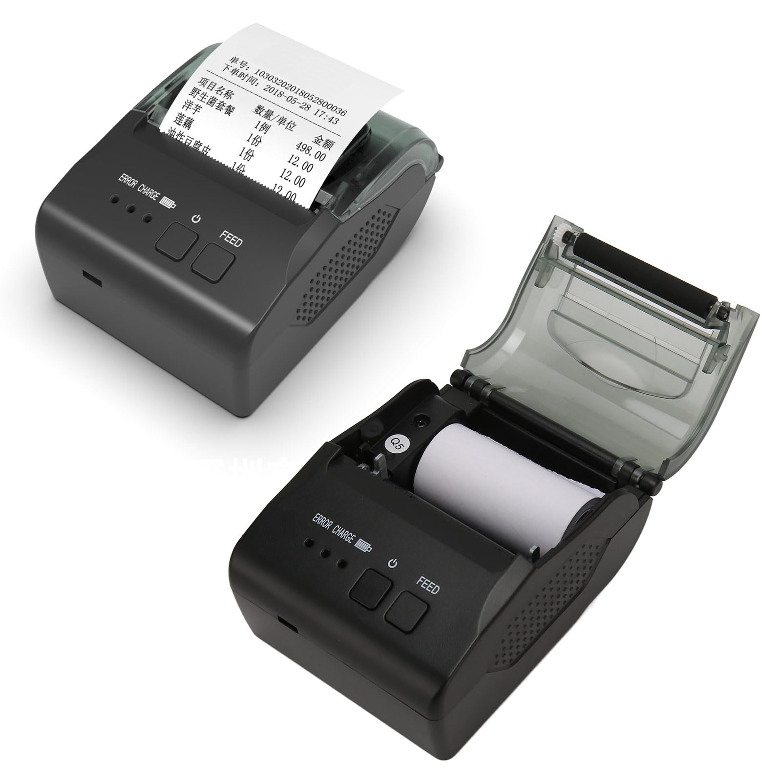 

5810DD 58MM BT Thermal Receipt Printer, 90mm/s High Speed, Compatible with Windows 9/2000/2003/7/XP/8/10/11, Vista, OS X Laptops, and Android