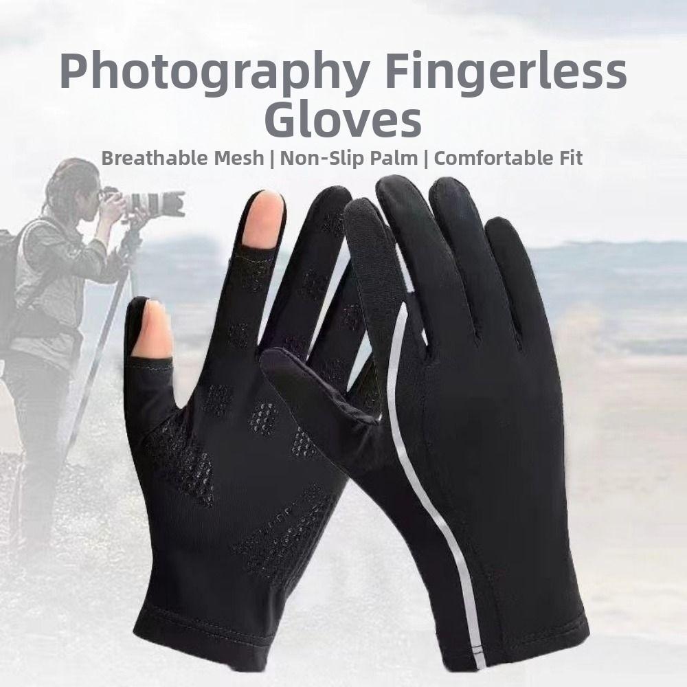 Reflective Ice Silk Riding Gloves Waterproof Summer Driving Mittens Fitness Sports