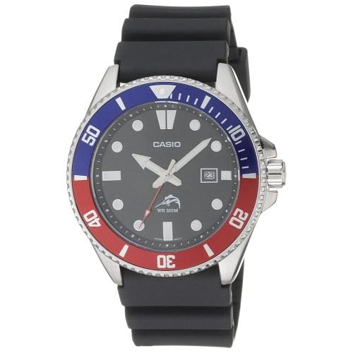 

Casio Diver s Watch MDV106B-1A2 Blue/Red Men s Overseas Model