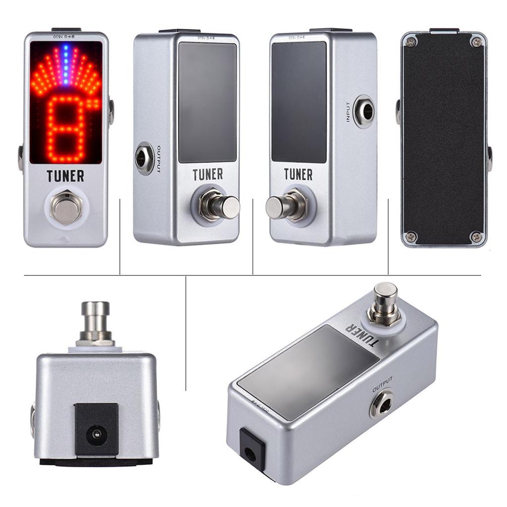 Mini Chromatic Tuner Pedal Effect LED Display True Bypass for Guitar Bass