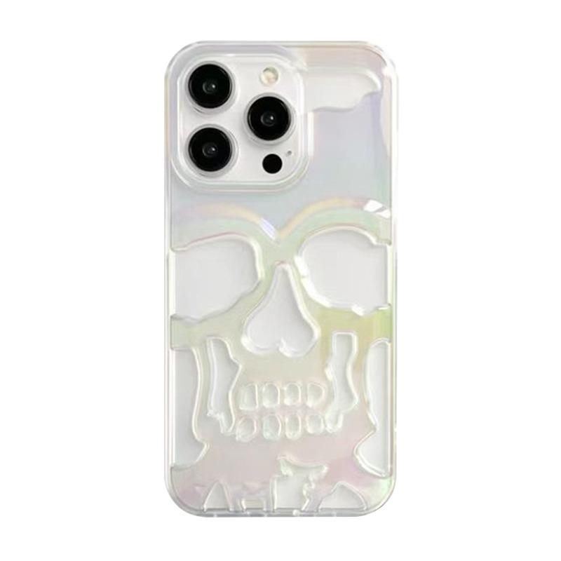 Cool Hollow Heat Dissipation Cool Skull Ghostfa Plating Phone Case For iPhone 17 16 Pro Max 15 14 Plus Air Fashion Slim Cover