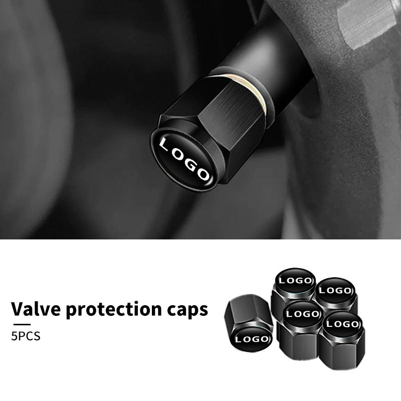Car Metal Tire Valve Caps Knurled Core Cap Accessories Tire Dust Cap For Benz A B C E S Class W201 W210 W203 C180 C300 W177 AA8