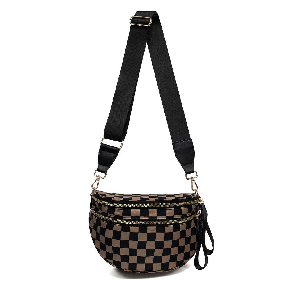 Women Adjustable Strap Crossbody Bag Vintage Shell Waist Bag Casual Daily Shoulder Purse
