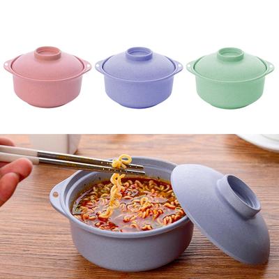 Instant-Nudelschüssel mit Deckel, japanischer Stil, Studenten-Nudelsuppe, Reis, Ramen-Schüssel, Geschirr