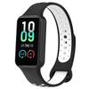 For Huami Amazfit Band 7 Dual Color Silicone Smartwatch Band Replacement Wrist Strap