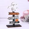 Halloween Pumpkin Letter Wooden Ornament, Tree Shaped Ghost Desktop Display, Halloween Desktop Decoration