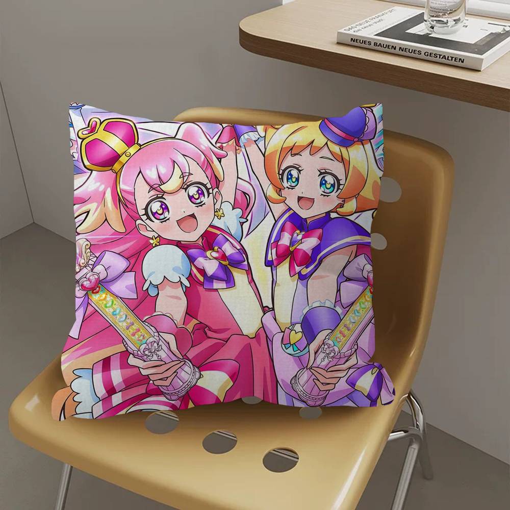 Pretty Cure Precure Princess Anime Cushion Cover Polyester Sofa Cushions Decorative Throw Pillows Home Decoration Pillowcover