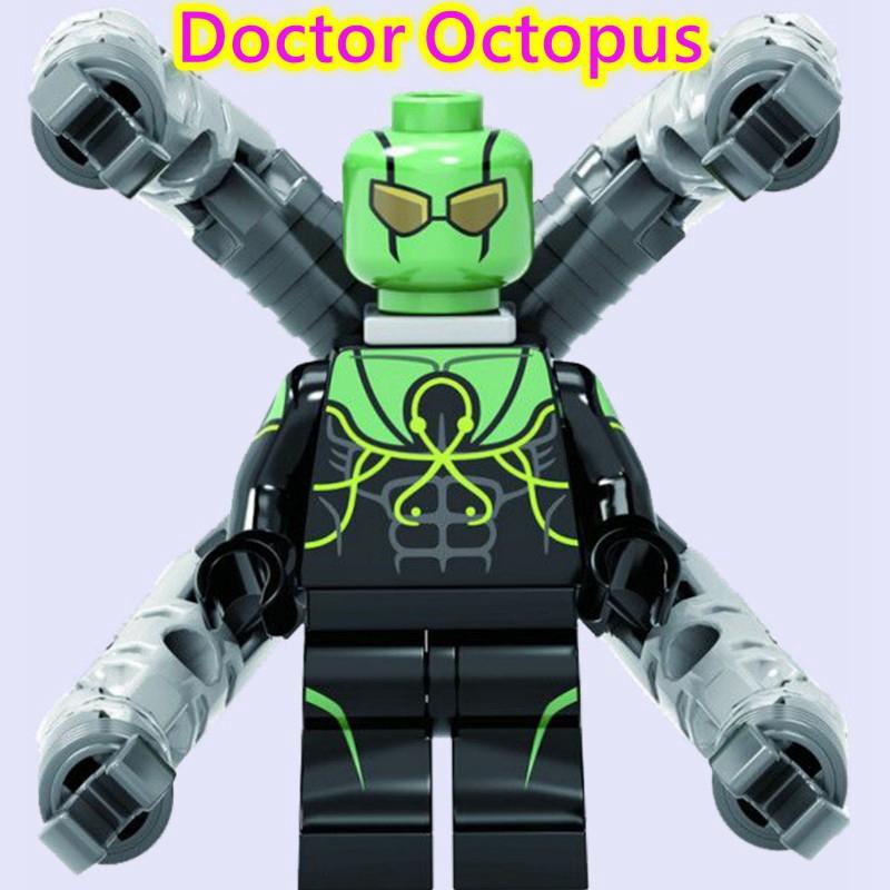 Minifigures Avengers Doctor Octopus Sandman Spider Man Building Blocks Toy