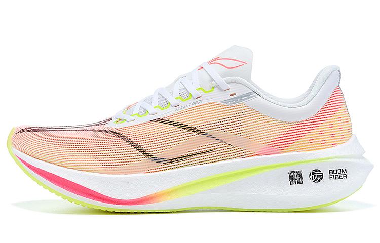 Li Ning Feidian 3 Challenger Тканевые Нескользящие И Дышащие Низкие Марафонные Беговые Кроссовки Мужские Розовый Белый ARMT037-1 46