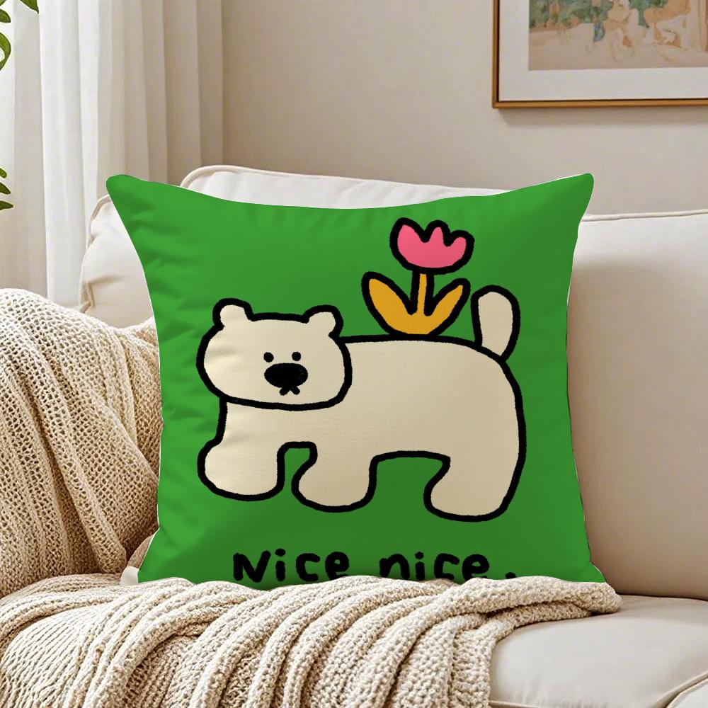 

Happy Dog Cushion Cover Pillowcase Antidustmite living Room Sofa Decor Cushion Room 30X30cm