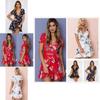 Womens Boho Floral Chiffon Summer Party Dress Elegant Short Mini Sundress For Beach And Evening Wear