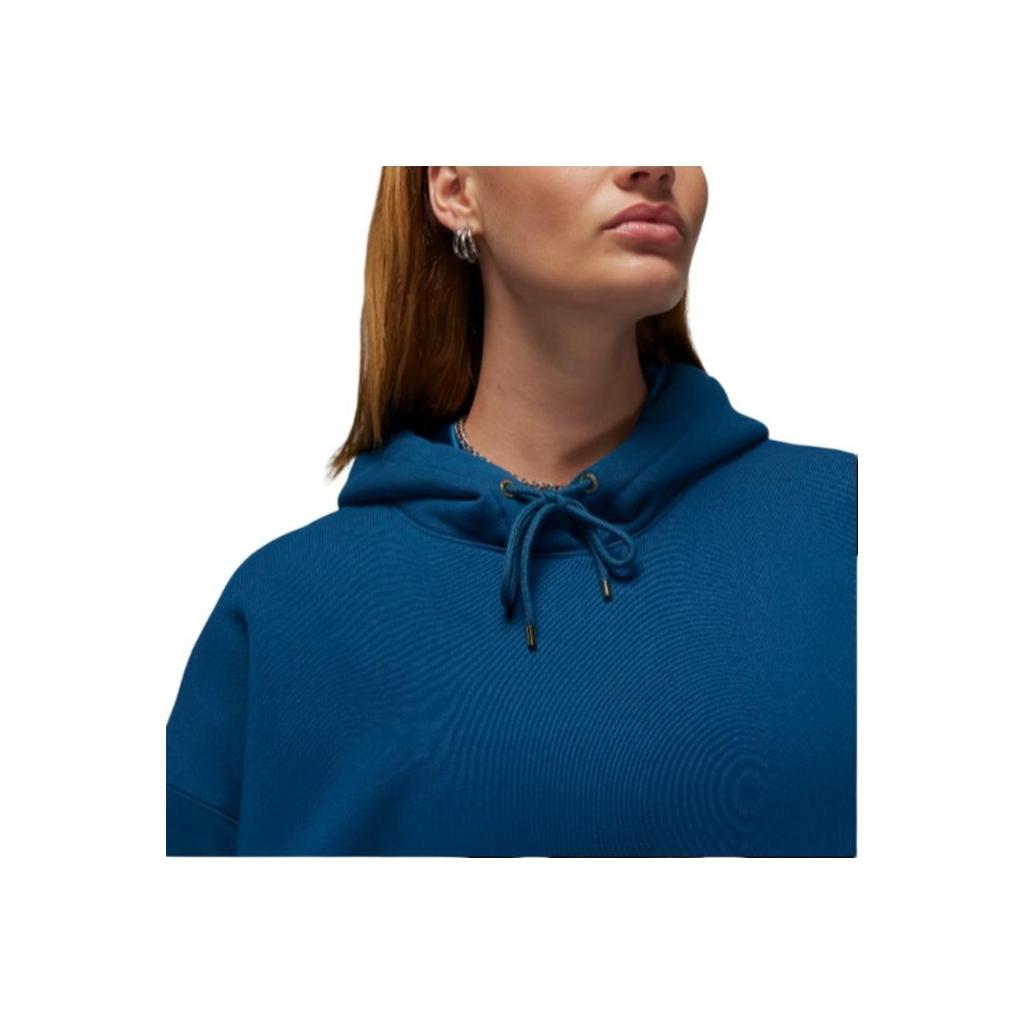 Jordan Flight Fleece Solid Logo Loose Hoodie Women hoodies French-Blue FB5110-427