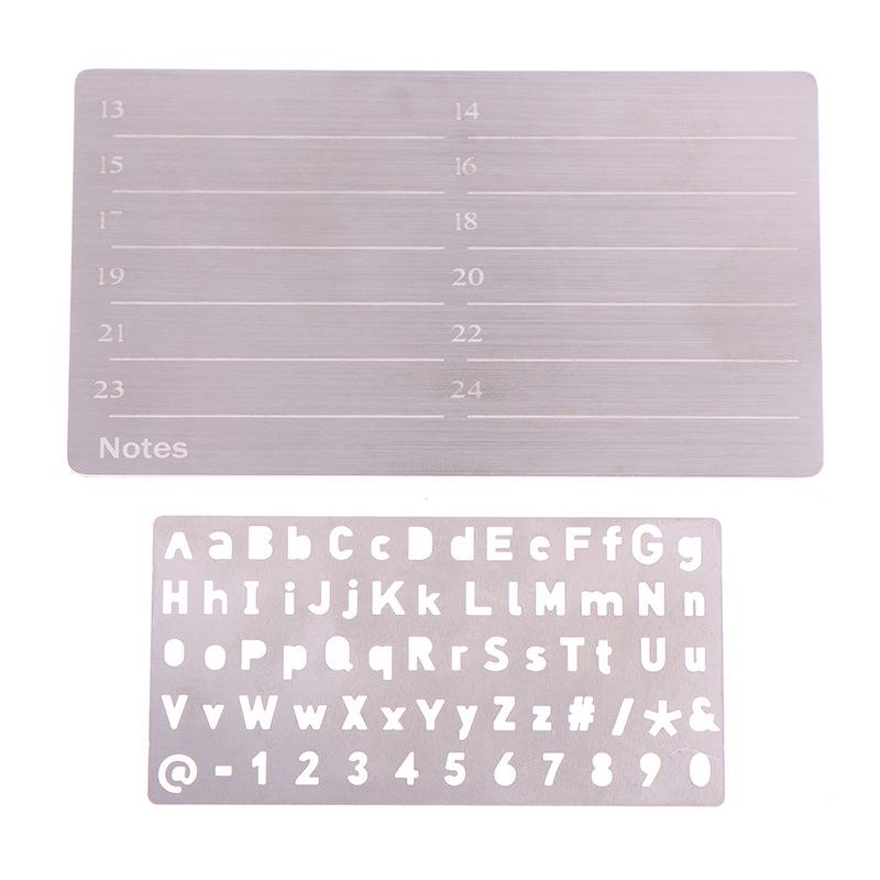 Steel Memory Aid Engraving Tool - Stainless Letter Mold E18