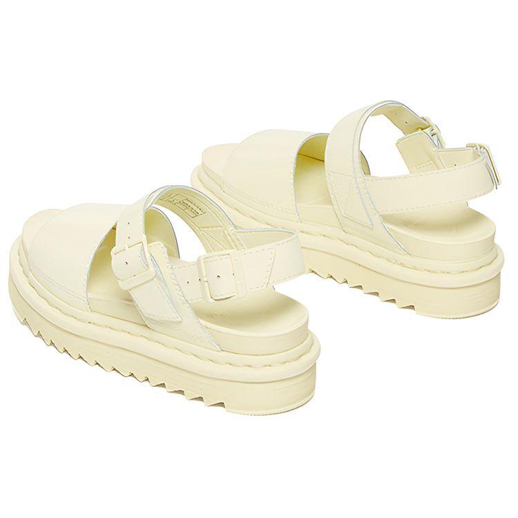 Dr. Martens Women's Voss Mono Hydro Leather Platform Sandals Toile Cream 27330282