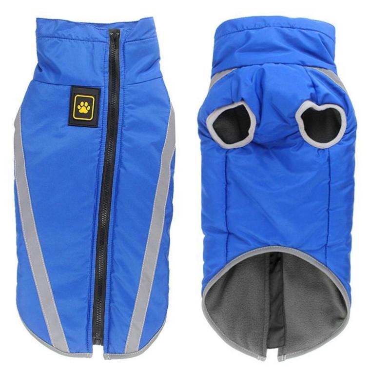 Reflektierende Wasserdichte Hundemäntel XL-6XL Übergröße Herbst Winter Warm Welpenkleidung Haustier Gepolsterte Jacke