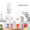 Silicone Oil Bottle Brush Push Type Dustproof Oil Dispenser Easy To Clean Transparent Sauce Brush Barbecue/Cooking/Marinating
