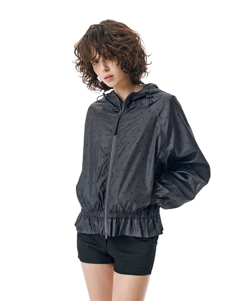 Secondmono Ruffle Dot Windbreaker [Dotdgray]_Sewjk002Dotdgray