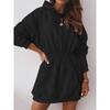 Hooded Long Sleeve Sweater Women's Dress Ladies Hooded Long Sleeve Pullover Dress