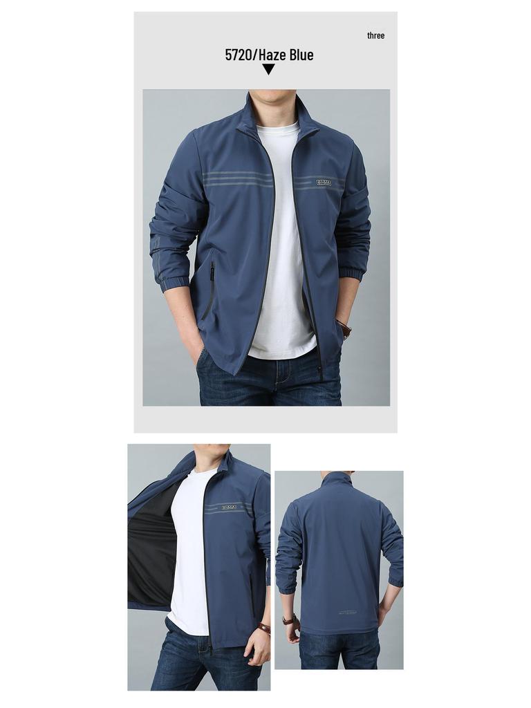 Men's Stretch Casual Solid Color Autumn Jacket, 2025 Trend
