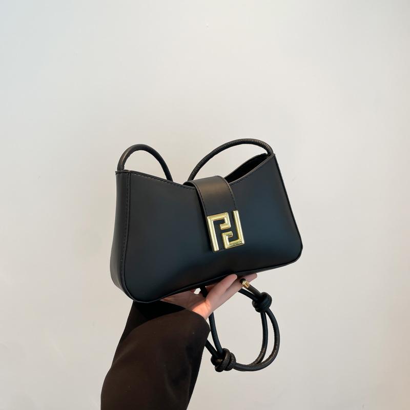 

Женская сумка премиум-текстуры весна и лето новый внешний вид сумка-тоут модный тренд плечевая подмышечная сумка-мессенджер чёрный