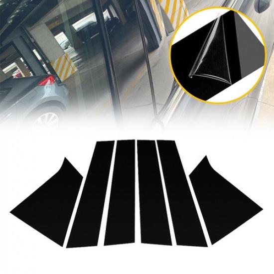 For 2016- Chevy Malibu Black Pillar Post Trims Molding 6Pcs Decorations EOA