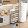 Large Capacity Floor-Standing Dustproof Gap Storage Cabinet for Bathroom