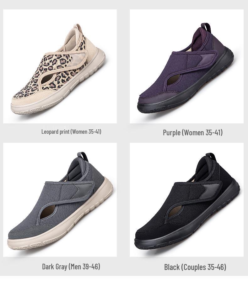 Elderly Lightweight Velcro Summer Mesh Shoes for Walking and Rehabilitation
