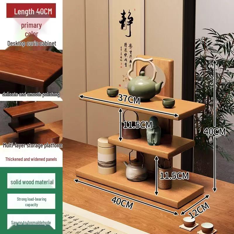 Solid Wood Tiered Display Stand for Jewelry, Ornaments, Snacks & Succulents