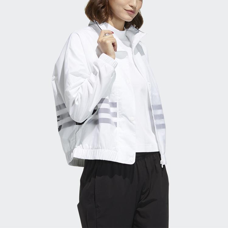 Adidas Neo W Cs Mar TT Loose Fit Stand Collar Athletic Jacket Women Jacket White GP5467