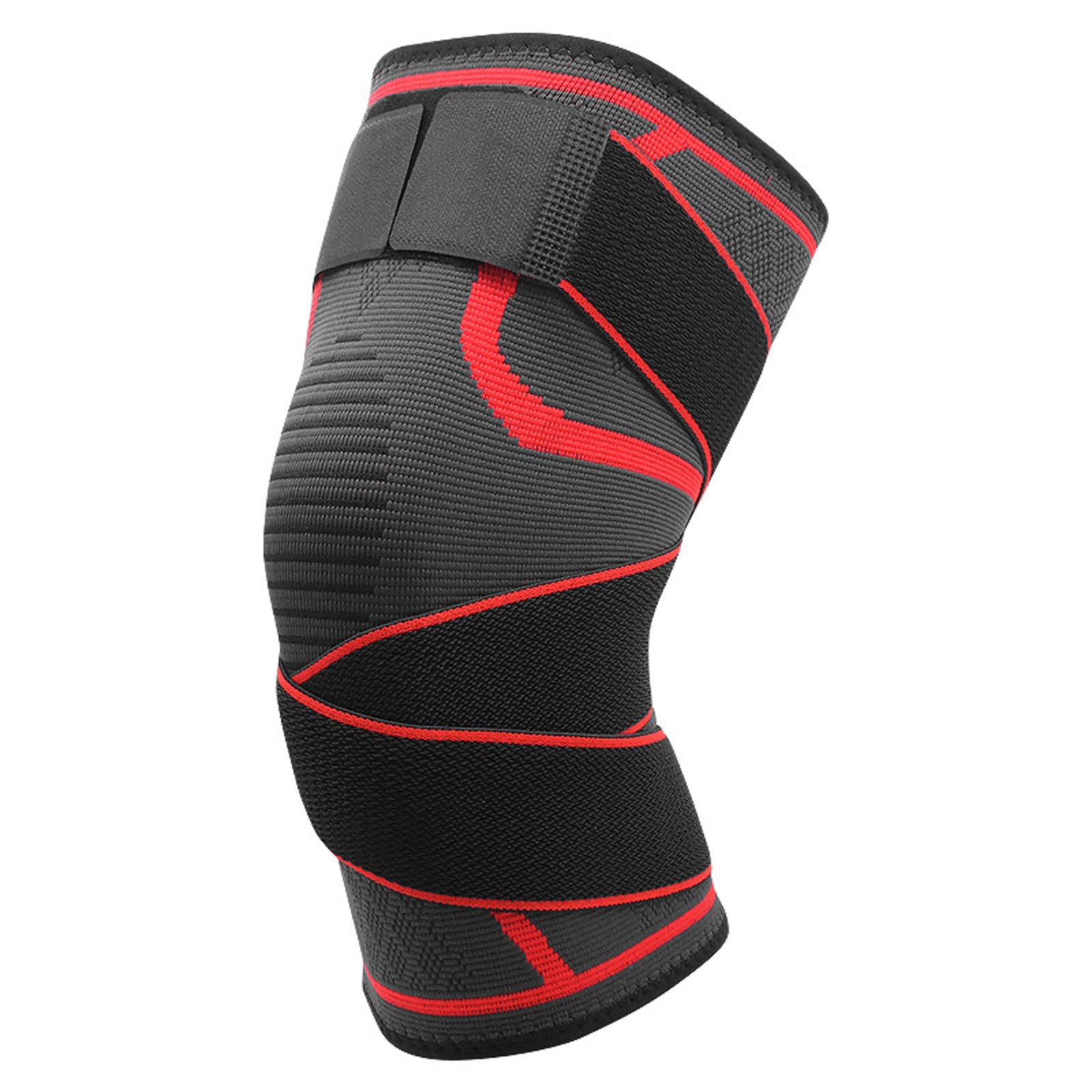Figure-Eight Cross-Band Knee Pads, Outdoor Sports Compression Brace for Running, Cycling, Basketball, Hiking, Fitness L