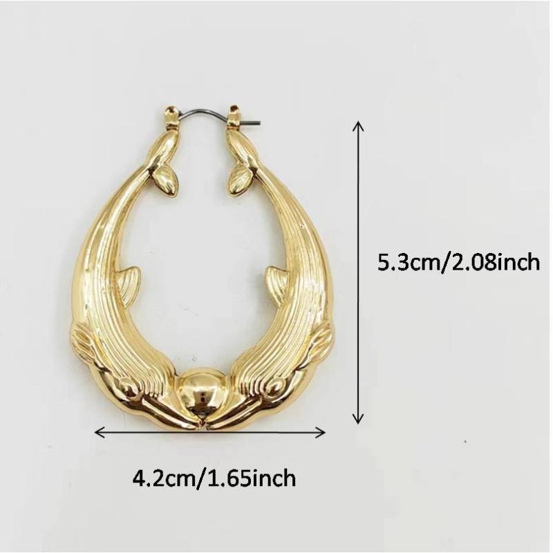 Europa e Stati Uniti Moda Semplice Orecchini a Delfino per Donne Personalità Creativa a Forma di Pesce Quotidiano Con Gioielli