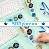 500Pcs 1 Rolls 2.5Cm1Inch Firefighter Children'S Toy Stickers Shaped Sticker Decoration Gift Box Sticker Label Stationery