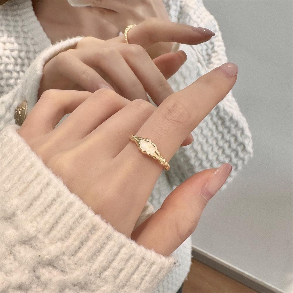 Color Enamel Fritillary Butterfly Ring Women's Open Index Finger Ring New Products