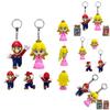 Portachiavi Ciondolo Action Figure in PVC Principessa Peach di Super Mario con Design a Cartone Animato