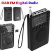 P9 DAB FM Digital Radio Mini Portable Radio Speaker with Headphone Jack Alarm Clock Pocket Radio BT5.0 MP3 Player DAB Radio