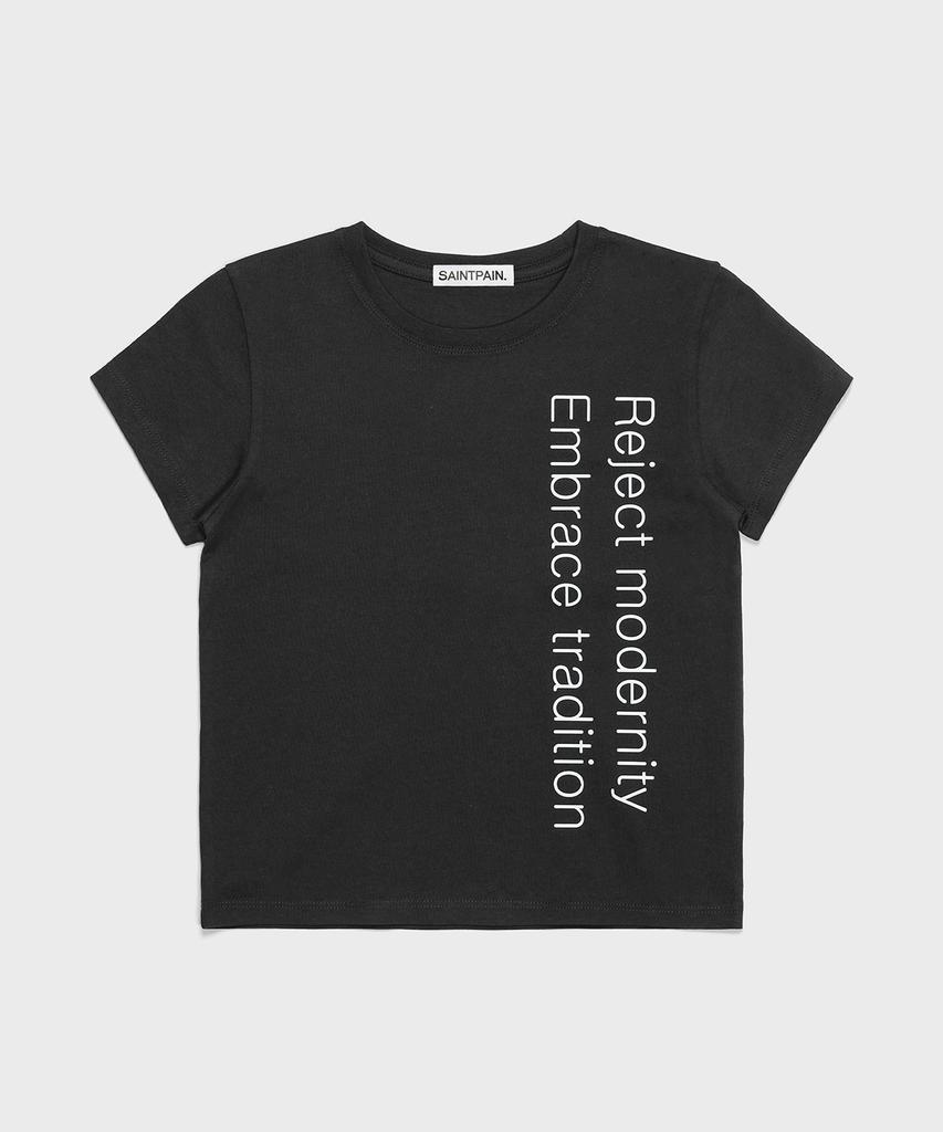 SAINTPAIN Sp Trad Crop Short Sleeve Tee Black