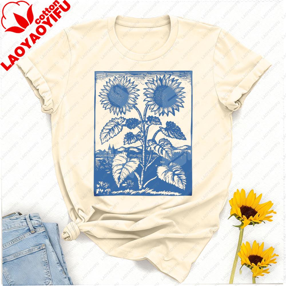 Vintage Sunflowers Shirt 90s Retro Flowers Tee La Dolce Vita Pressed Flowers Gift for Her Screenprinted Tshirt Italy Harajuku
