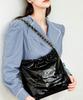 Studio Saera Feminine Quilted 2-Way Chain Shoulder Bag H24H1023 Black