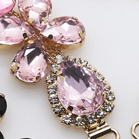 2018 New Charm 105MM Acrylic Chain DIY Garment sewing accessories Metal Crystal Rhinestone bikini Connectors buckle