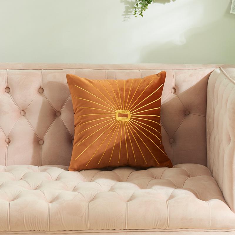 Dutch Velvet Gold Thread Embroidery Pillow Cover New Thickened Style Home Plush Cushion Cover Without Core