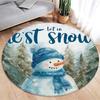 Christmas Snowman Rug Ornaments Round Rug Merry Christmas  Home Mat Living Room Decor Sofa Rug Festival Event Carpet