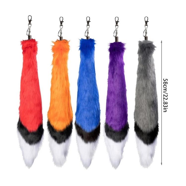 Foxes Tail Keychain Cosplays Toy Foxes Tail Keyring Bag Hangings Pendant Charm