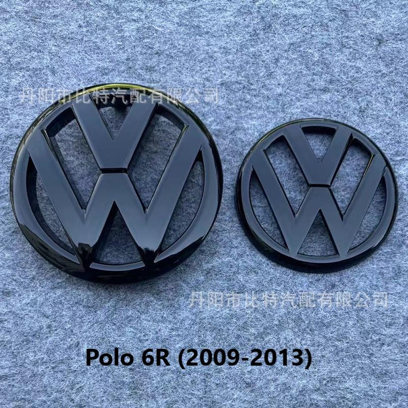 Kein Ersatz-Emblem für den Kühlergrill vorne und das Heckklappen-Emblem für VW Polo 6R 6C MK6 2009-2024 Emblem-Abzeichen Aufkleber Bu2 gray