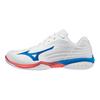 Mizuno Wave Claw 2 Shock Absorbing Durable Low-Top Badminton Shoes Unisex Shoes White Blue 71GA211010