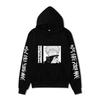 Jujutsu Kaisen Gojo Satoru Manga Hoodie Unisex Fleece Sweatshirt Schwarz Weiß Comic Druck Japanischer Text Beide Ärmel Herbst Winter Pullover
