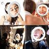 10x Large Lighted Makeup Mirror Battery Powered LED Makeup Mirror with Suction Cup Magnifying Mirror 360° Rotation Mirror