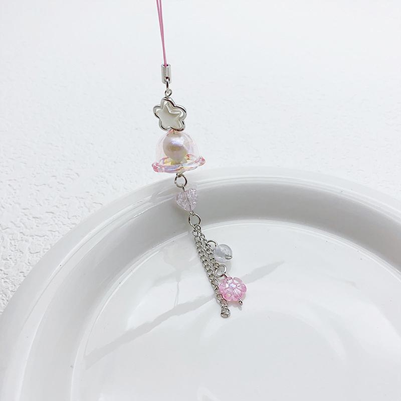 

Милая Медуза Телефон Шарм Милый Звезда Брелок Для Женщин Девочек Мультфильм Бисерный Кулон Аксессуары Подарки розовый