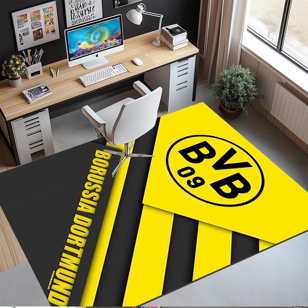 Borussia Dortmund Printed Carpet,Rug,for Office Chair Living Room Bedroom Kitchen Room Decor Gifts.