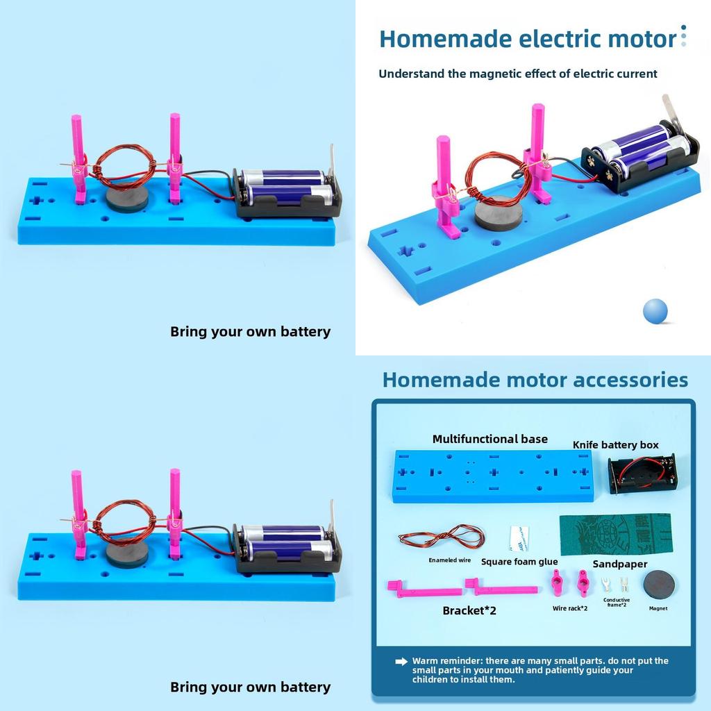 DIY Wissenschaftsexperimentierkasten für Kinder mit Motor und Elektromagnetspule, Lernspielzeug zum Lernen