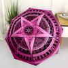1pc Star Mandala Pattern Automatic Open/Close Umbrella - Compact Travel Umbrella, Perfect for Women & Men - Ideal Birthday/Christmas Gift, 204